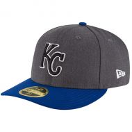 Men's Kansas City Royals New Era CharcoalRoyal Shader Melt 2 Low Profile 59FIFTY Fitted Hat