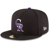 Men's Colorado Rockies New Era Black Authentic Collection On Field 59FIFTY Structured Hat