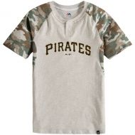 Youth Pittsburgh Pirates Majestic CreamCamo Base Stealer Henley T-Shirt