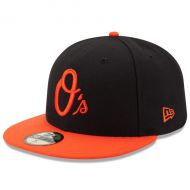 Men's Baltimore Orioles New Era BlackOrange Alternate Authentic Collection On Field 59FIFTY Performance Fitted Hat