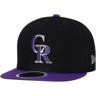 Youth Colorado Rockies New Era BlackPurple Authentic Collection On-Field Alternate 59FIFTY Fitted Hat