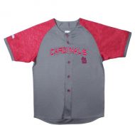 Youth St. Louis Cardinals Stitches CharcoalRed Glitch Jersey
