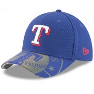 Men's Texas Rangers New Era Royal Flow Flect Logo 39THIRTY Flex Hat