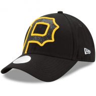Women's Pittsburgh Pirates New Era Black Glitter Glam 3 9FORTY Adjustable Hat