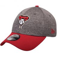 Men's Adult Arizona Diamondbacks New Era Heathered GrayRed 39THIRTY Shadow Tech Flex Hat
