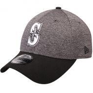 Men's Seattle Mariners New Era Heathered GrayBlack Shadow Tech 39THIRTY Flex Hat