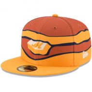 Men's Montgomery Biscuits New Era OrangeYellow Authentic Collection On-Field 59FIFTY Fitted Hat