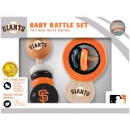 Masterpieces Puzzle Company Infant San Francisco Giants 2-Pack Wood Rattle Set