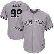Men's New York Yankees Aaron Judge Majestic Gray Big & Tall Alternate Cool Base Replica Player Jersey