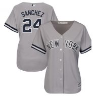Women's New York Yankees Gary Sanchez Majestic Gray Cool Base Player Jersey
