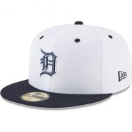Men's Detroit Tigers New Era WhiteNavy On-field Prolight Batting Practice 59FIFTY Fitted Hat