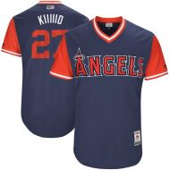 Men's Los Angeles Angels Mike Trout "Kiiiiid" Majestic Navy 2017 Players Weekend Authentic Jersey