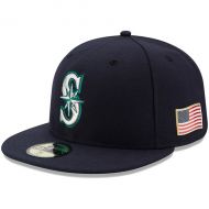 Men's Seattle Mariners New Era Navy Authentic 911 59FIFTY Fitted Hat