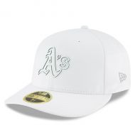 Men's Oakland Athletics New Era White 2018 Clubhouse Collection Low Profile 59FIFTY Fitted Hat