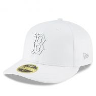 Men's Boston Red Sox New Era White 2018 Clubhouse Collection Low Profile 59FIFTY Fitted Hat