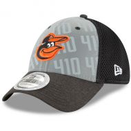Men's Baltimore Orioles New Era Gray Code Flect 39THIRTY Flex Hat