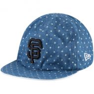 Infant San Francisco Giants New Era DenimWhite Flip 9TWENTY Adjustable Hat