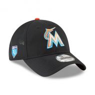 Men's Miami Marlins New Era Black 2018 Spring Training Collection Prolight 9TWENTY Adjustable Hat