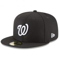 Men's Washington Nationals New Era Black Basic 59FIFTY Fitted Hat