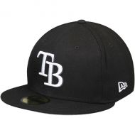 Men's Tampa Bay Rays New Era Black Basic 59FIFTY Fitted Hat