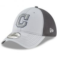 Men's Cleveland Indians New Era Gray Grayed Out Neo 39THIRTY Flex Hat