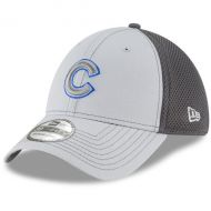 Men's Chicago Cubs New Era Gray Grayed Out Neo 39THIRTY Flex Hat