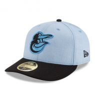 Men's Baltimore Orioles New Era Light Blue 2018 Father's Day On Field Low Profile 59FIFTY Fitted Hat