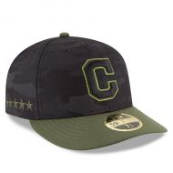 Men's Cleveland Indians New Era Black 2018 Memorial Day On-Field Low Profile 59FIFTY Fitted Hat