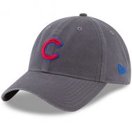 Mens Chicago Cubs New Era Graphite Secondary Logo Core Classic 9TWENTY Adjustable Hat