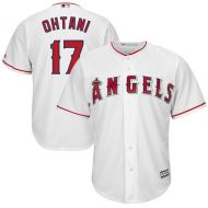 Men's Los Angeles Angels Shohei Ohtani Majestic White Big & Tall Cool Base Player Jersey