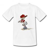 Toddler Los Angeles Angels Tiny Turnip White Slugger T-Shirt