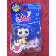 Hasbro Littlest Pet Shop #1035 - Yellow Kitty with Pink Ice Cream Cone (Happiest Theme)