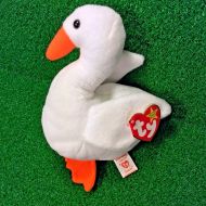 NEW 1996 Ty Beanie Baby Gracie The Swan Rare Retired PE Plush Toy Bird - MWMT