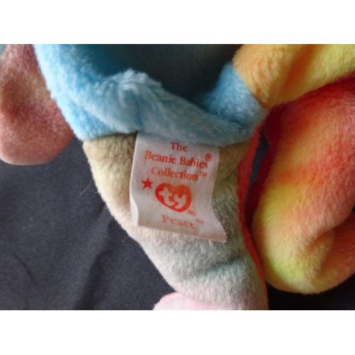  Ty ORIGINAL! TY Beanie Baby "PEACE" the Bear 1996 Style #4053 - with P.V.C. Pellets