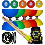 Juggle Dream CYCLONE CLASSIC Ball Bearing Diabolo Set + Wooden Handsticks, 10m String + Bag