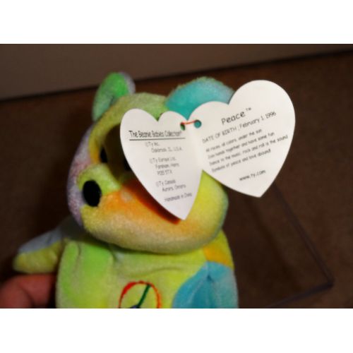  1996 Retired Ty Beanie Baby Peace Bear Original Collectible with Tag Errors