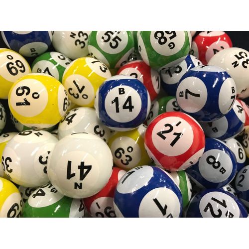  Unbranded Bingo Balls - Top Quality Clear Coated 38MM 5 Solid Color 6 Number (GM-61-71Q6N)