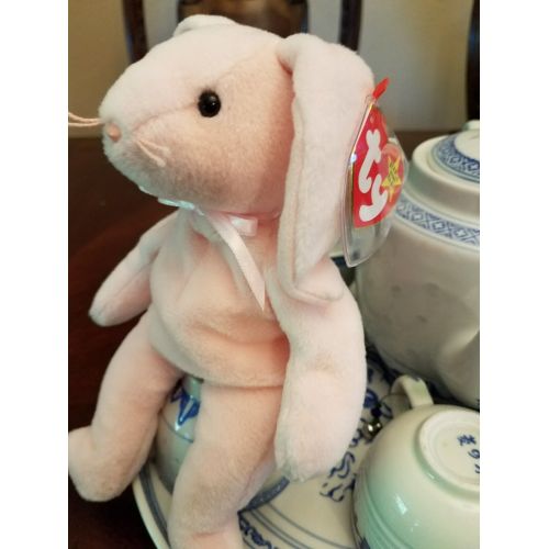  Ty Rare- HOPPITY TY Beanie Baby Bunny, Retired DOB 4-3-96, PVC Pellets