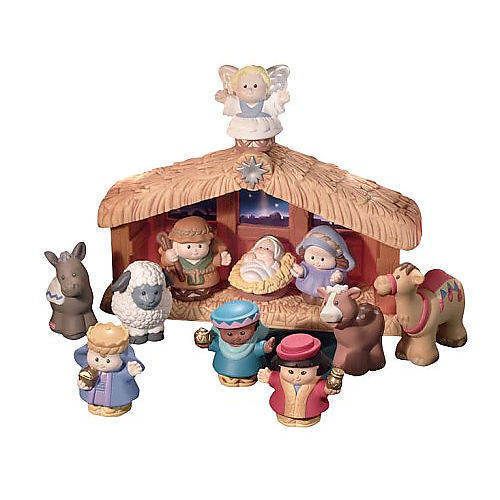  Fisher Price NEW LITTLE PEOPLE Nativity Set Figures Jesus Manger Kids Toy A Christmas Story