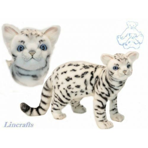  Hansa Toy International Standing White Bengal Cat Plush Soft Toy Feline by Hansa. 6352 SALE