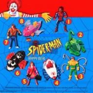 1994 McDonalds THE AMAZING SPIDERMAN set of 8 + bag