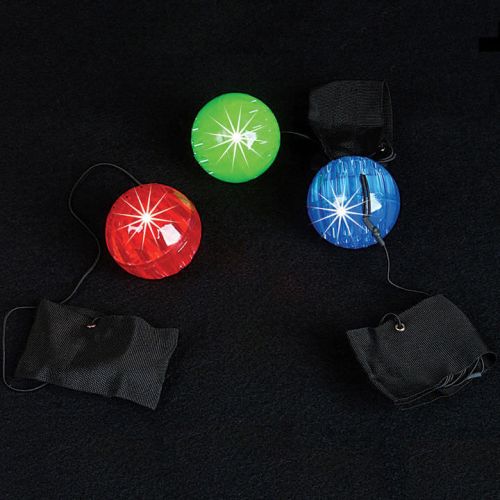  Lumistick 10 pcs. LED Light Up Orbit Ball with Bracelet for Spinning - BULK BUY SAVINGS