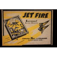 Unbranded Jet Fire Electric Pinball Machine Near Mint 1 950s Glass & wood frame 13 x 17