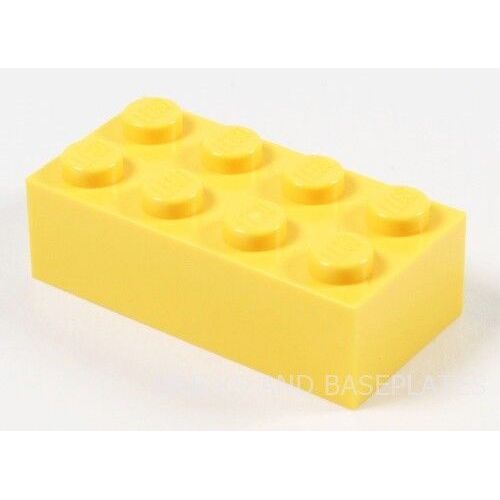  Lego LEGO BRICKS 200 x YELLOW 2x4 Pin - Taken From Brand New Sets