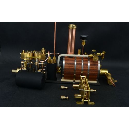  Microcosm Two-cylinder steam engine with Boiler With Brass Decelerating Box