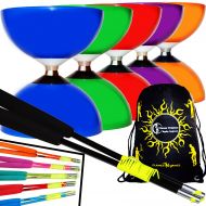 Juggle Dream CAROUSEL Ball Bearing Diabolo Set + FIBRE Handsticks, Diablo String + Travel Bag