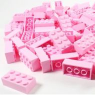 Lego LEGO BRICKS 200 x PINK 2x4 Pin - From Brand New Sets Sent in a Clear Sealed Bag