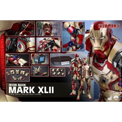 핫토이즈 NEW! Hot Toys Quarter scale Iron Man 3 Mark 42 14 Plastic Painted Figure EMS