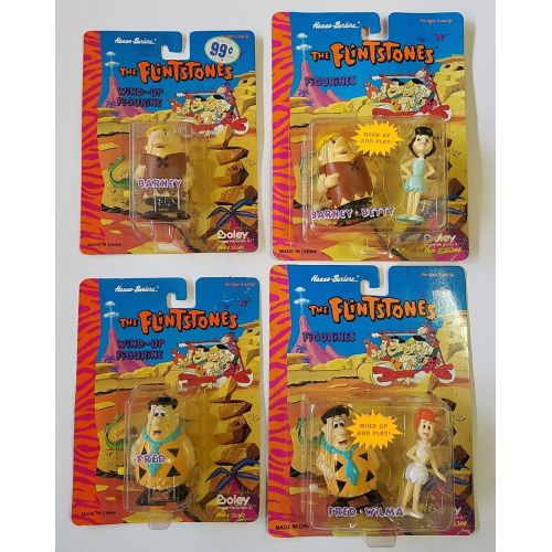  Boley 1994 The Flintstones Lot of 4 Wind-Ups Fred, Barney, Wilma, Betty