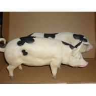 Na PIGGY ZONE 35CM SUPER BIG GIANT JUMBO SIZE PLASTIC HOG AND FEMALE FARM PIG TOY